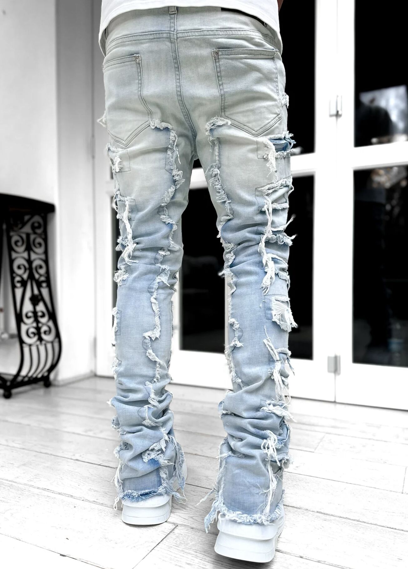 Steel blue stacked denim back in stock! - Guapi Clothing